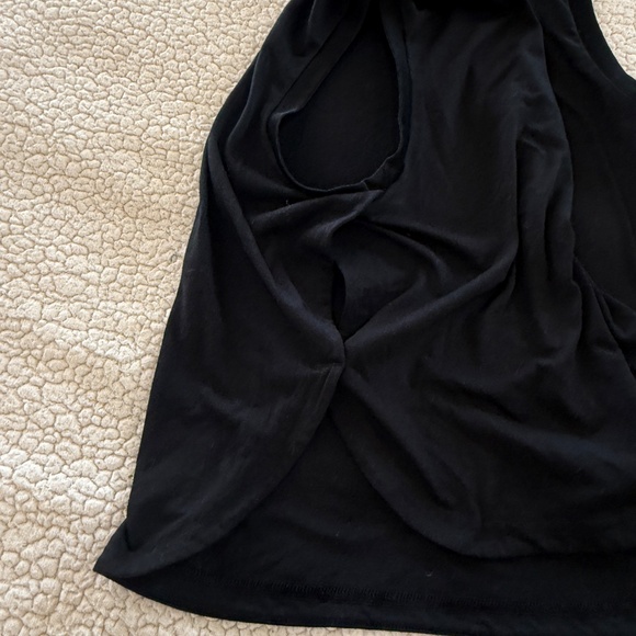 Adidas no sleeve sleeveless solid black workout gym athletic top shirt ladies - Picture 6 of 7